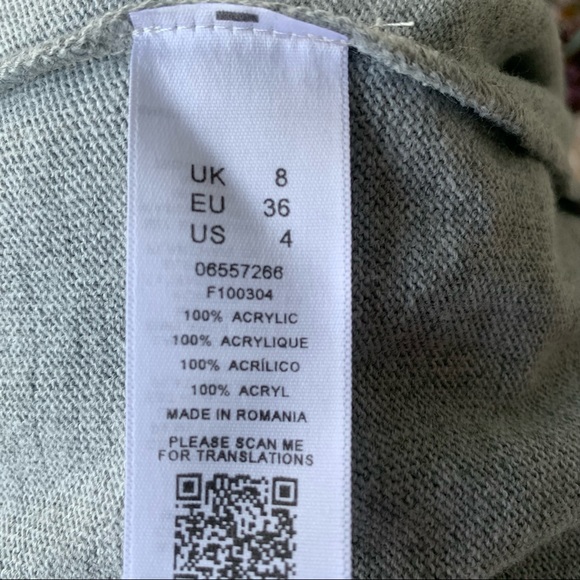 •ASOS• Light Grey Sweater Dress - Size 4 - Picture 6 of 8